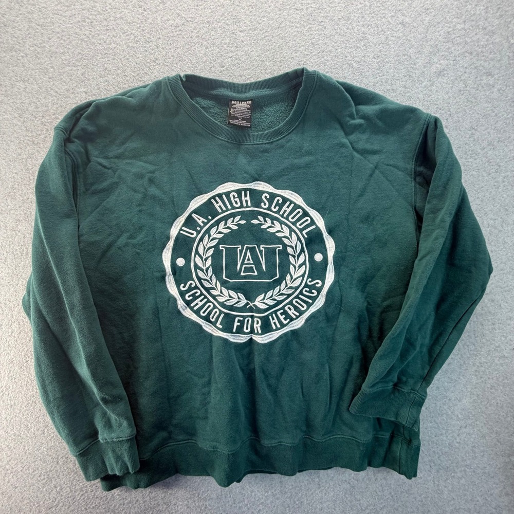 BoxLunch My Hero Academia UA High School Graphic Sweatshirt Green XL Mens